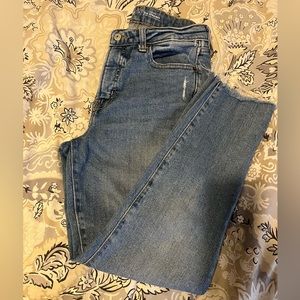 High Rise OG Straight Jean with distressing